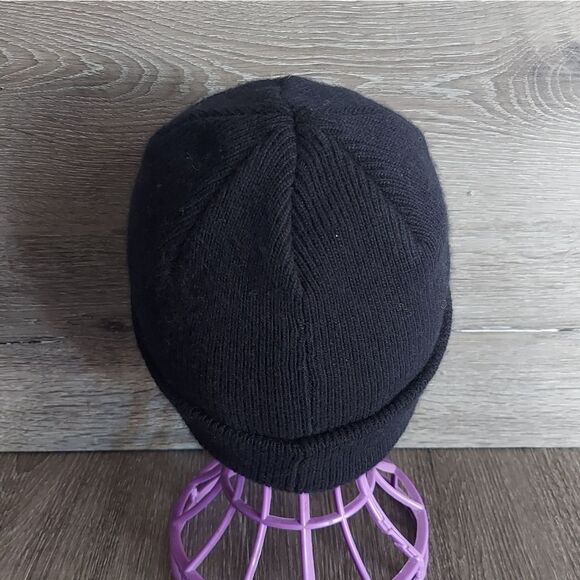 Adidas Black Cuff Beanie with Gold Logo - Picture 2 of 2